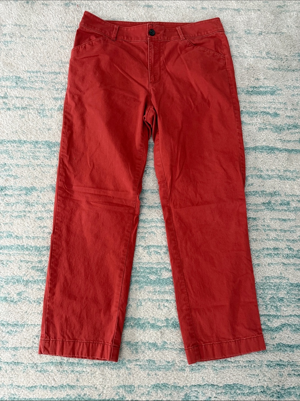 LOFT Straight Leg Chinos in rust